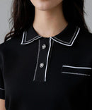 여성을위한 폴로 셔츠 세인트 앤드류스 세인트 앤드류 2025 가을/겨울 뉴 골프웨어