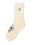 女子工作室紫红色工作室Picone 2025秋季/冬季新的袜子短袜子