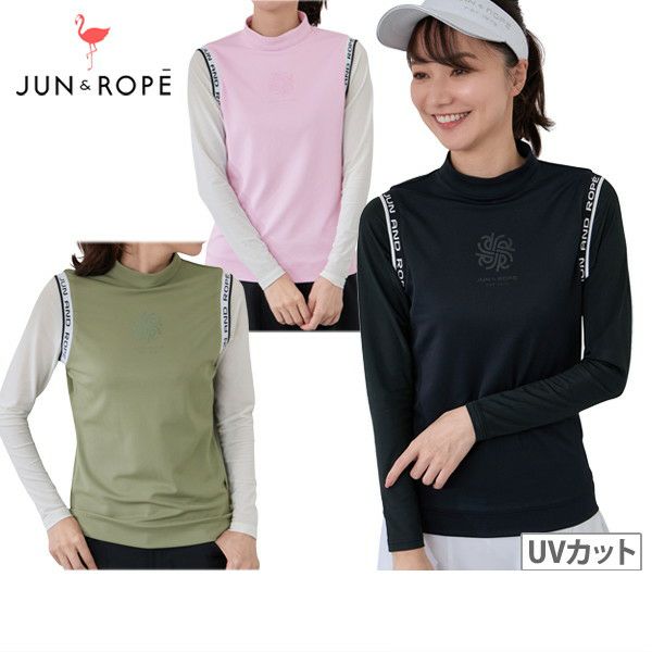 JUN&amp;ROPE’ - ジュンアンドロペ　ハイネック シャツ チューリップ襟 長袖プルオーバー ゴルフ ハイネックシャツ レディース ジュン＆ロペ JUN＆ROPE 2025 秋冬