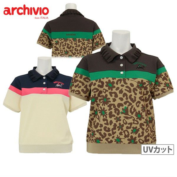 未使用品アルチビオ ゴルフ ポロシャツ archivio 花柄 ゴルフウェア ポロシャツ レディース アルチビオ archivio 2025 秋冬 新作