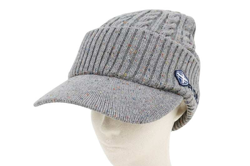 フィドラ FIDRA メンズ レディース キャップ ニットキャップ ツバ付きニット帽 カラーネップデザイン ケーブル編み ロゴ刺繍付 2025 秋冬 新作 ゴルフ
