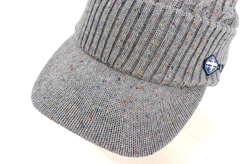 フィドラ FIDRA メンズ レディース キャップ ニットキャップ ツバ付きニット帽 カラーネップデザイン ケーブル編み ロゴ刺繍付 2025 秋冬 新作 ゴルフ