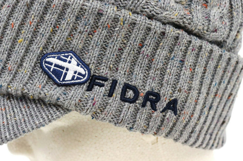フィドラ FIDRA メンズ レディース キャップ ニットキャップ ツバ付きニット帽 カラーネップデザイン ケーブル編み ロゴ刺繍付 2025 秋冬 新作 ゴルフ