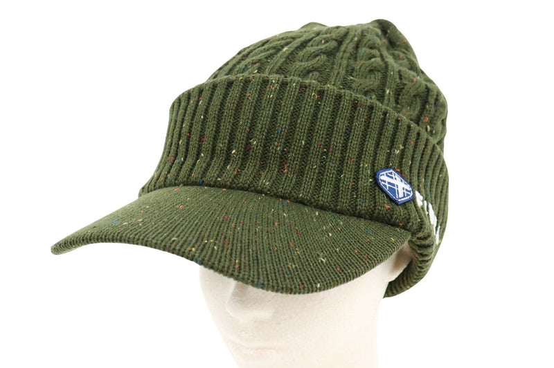 フィドラ FIDRA メンズ レディース キャップ ニットキャップ ツバ付きニット帽 カラーネップデザイン ケーブル編み ロゴ刺繍付 2025 秋冬 新作 ゴルフ