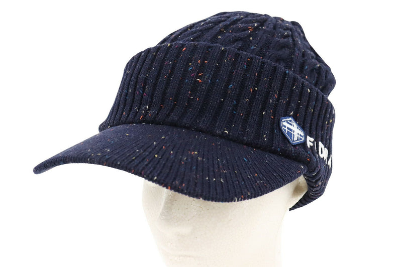 フィドラ FIDRA メンズ レディース キャップ ニットキャップ ツバ付きニット帽 カラーネップデザイン ケーブル編み ロゴ刺繍付 2025 秋冬 新作 ゴルフ