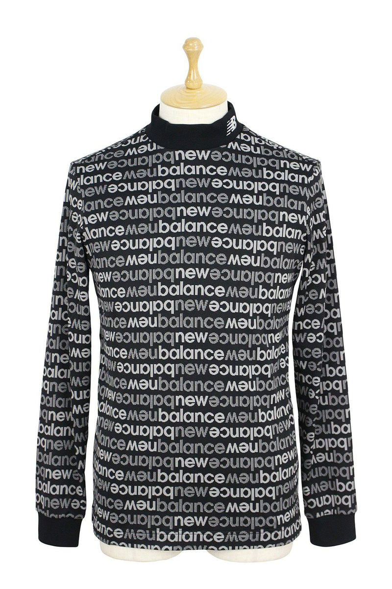 New Balance Golf Men's High Neck Shirt Long Sleeve Mock Neck Fleece Lined Logo Jacquard All-over Pattern Available from M to 3L 2025 Fall/Winter New Golf Wear