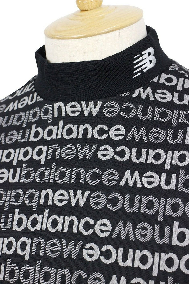 New Balance Golf Men's High Neck Shirt Long Sleeve Mock Neck Fleece Lined Logo Jacquard All-over Pattern Available from M to 3L 2025 Fall/Winter New Golf Wear