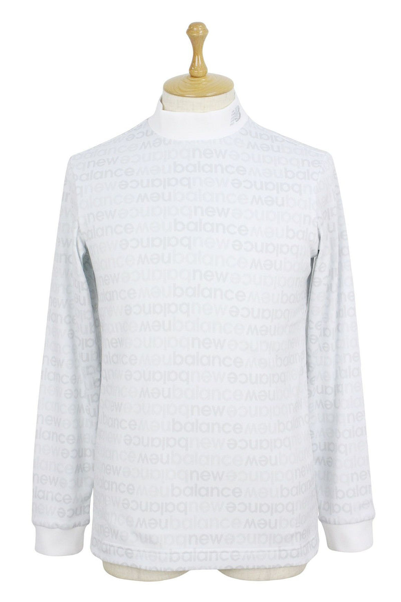 New Balance Golf Men's High Neck Shirt Long Sleeve Mock Neck Fleece Lined Logo Jacquard All-over Pattern Available from M to 3L 2025 Fall/Winter New Golf Wear