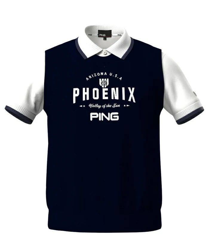 【大感謝祭P10倍】【送料無料】ポロシャツとベスト メンズ ピン PING 2025 秋冬 新作 ゴルフウェア 621-5274900 ポロシャツとベスト メンズ ピン PING 2025 秋冬 新作 ゴルフウェア
