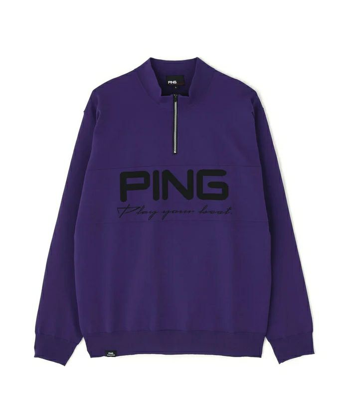 新品 PING ハーフジップハイネックジャガードニット PING セーター ニット 「PING APPAREL」ハーフジップハイネック