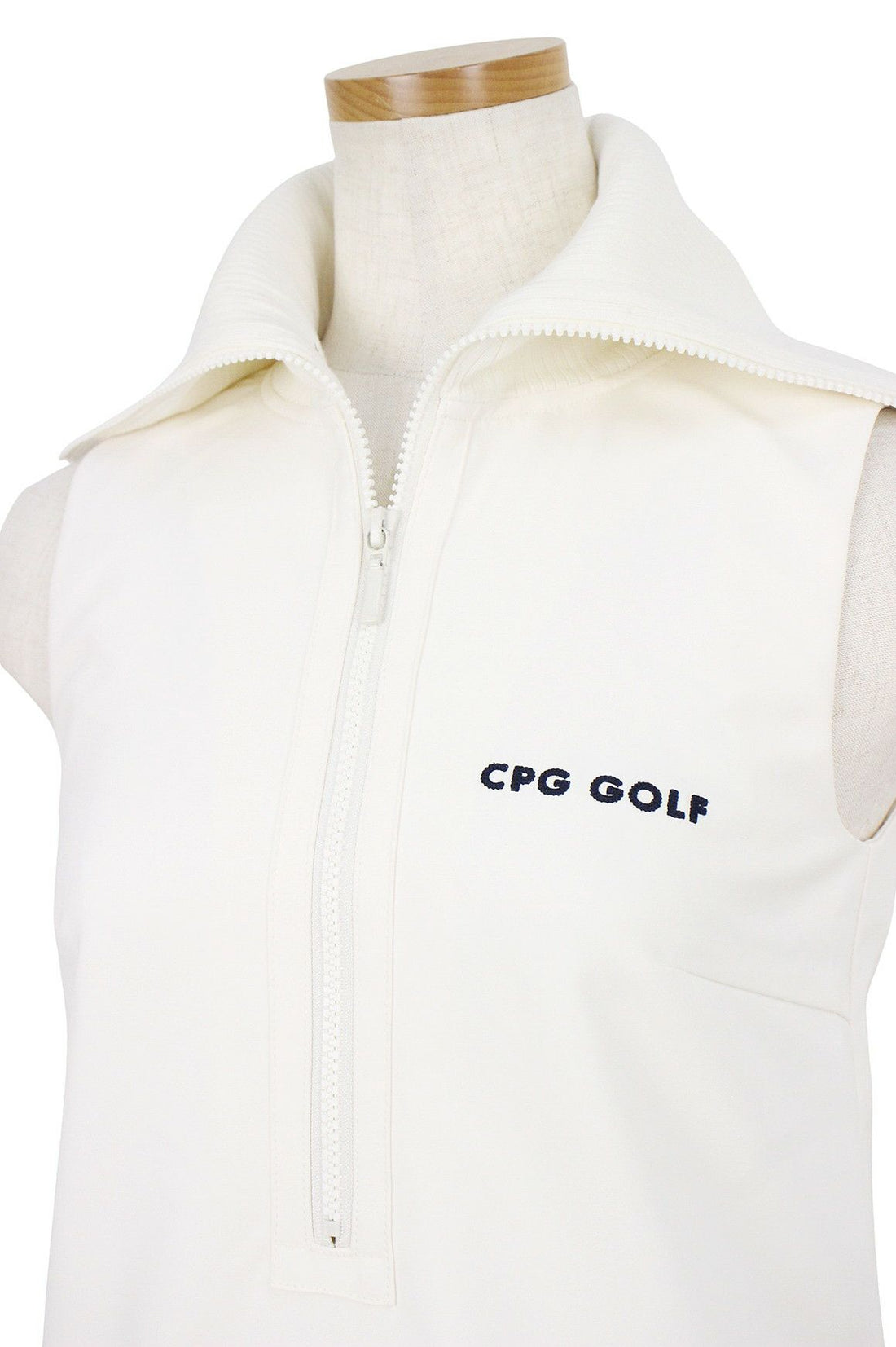 CPG GOLF シーピージー ゴルフ ハーフジップ スカート ワンピース 白 CPG GOLF シーピージー ゴルフ ハーフジップ スカート