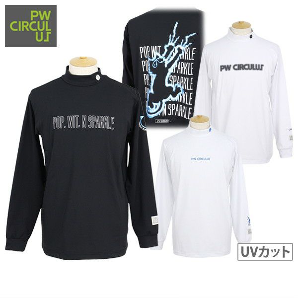 High Neck Shirt Men's PW CIRCULUS 2025 Autumn/Winter New Golf Wear