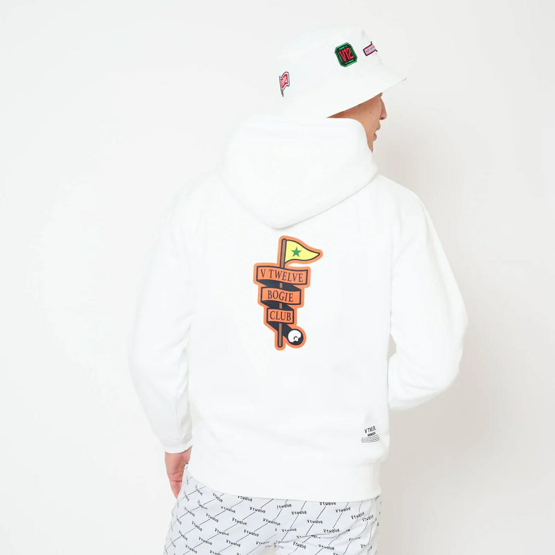 V12 ブィトゥエルブ DAM PARKA ダム パーカー ブロック チェック ロゴ