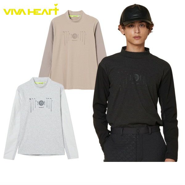 High Neck Shirt Men's VIVA HEART 2025 Autumn/Winter New Golf Wear