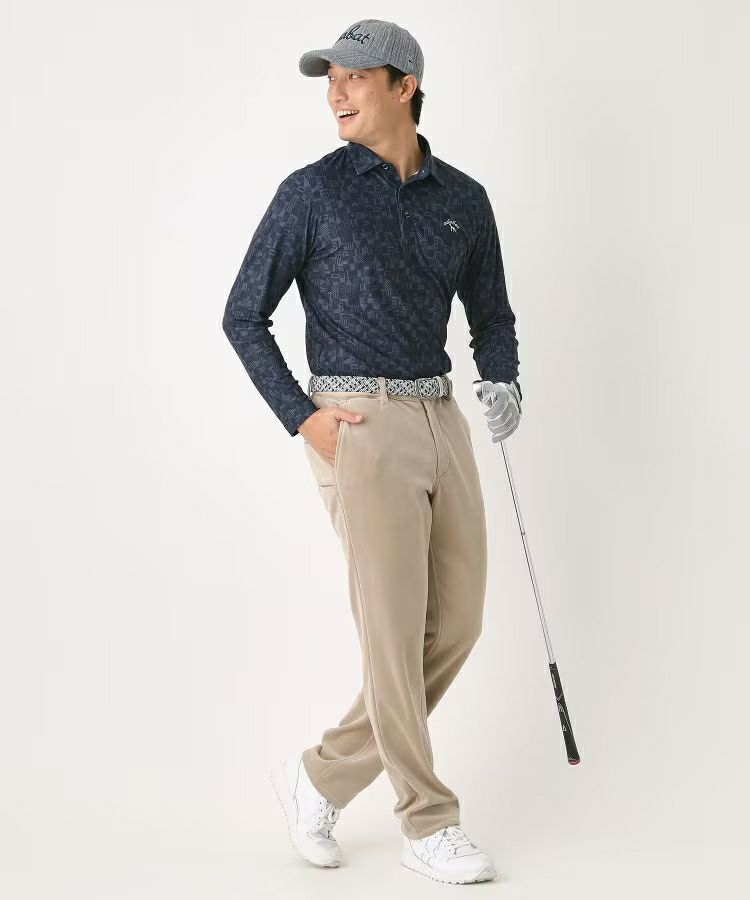 Polo shirt men's adabat adabat 2025 autumn/winter new golf wear