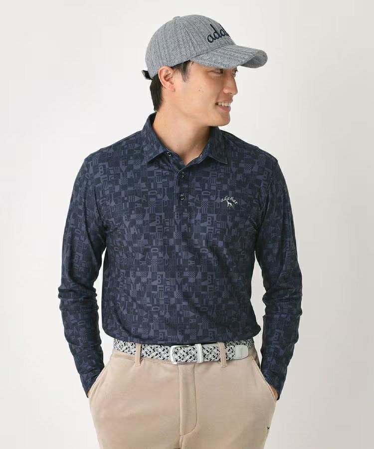 Polo shirt men's adabat adabat 2025 autumn/winter new golf wear