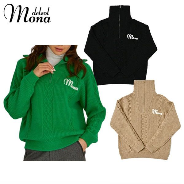 스웨터 여성 MONA DELSOL MONA DELSOL 2025 가을 겨울 신작 골프웨어