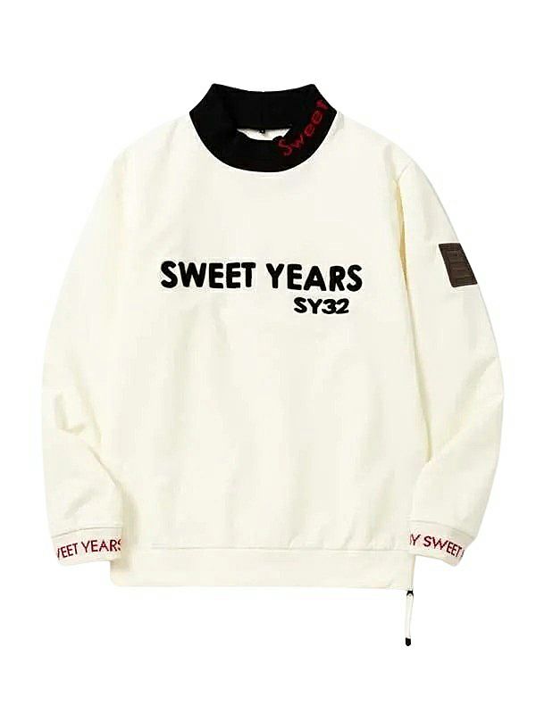 【完売】SY32 BY SWEET YEARS ゴルフウェア ロゴ トレーナー SY32 by SWEET YEARS ゴルフウェア メンズ ハーフジップ