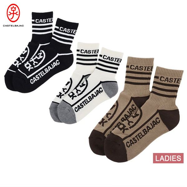 袜子女士卡斯特尔巴雅克运动黑色线条CASTELBAJAC SPORT BLACK Line 2025秋冬新款高尔夫球