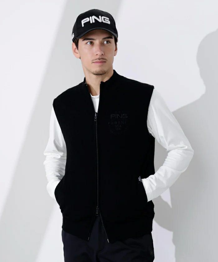 背心男装PING 2025秋冬新款高尔夫服