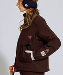 皮夹克女士PW CIRCULUS 2025秋冬新款高尔夫球服