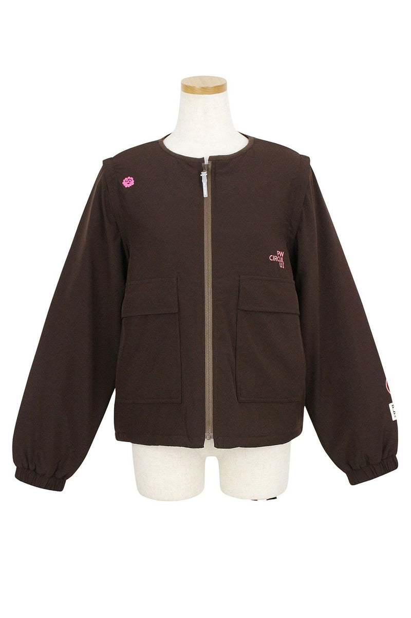 皮夹克女士PW CIRCULUS 2025秋冬新款高尔夫球服