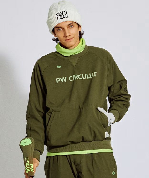 皮夹克男士PW CIRCULUS 2025秋冬新款高尔夫球服