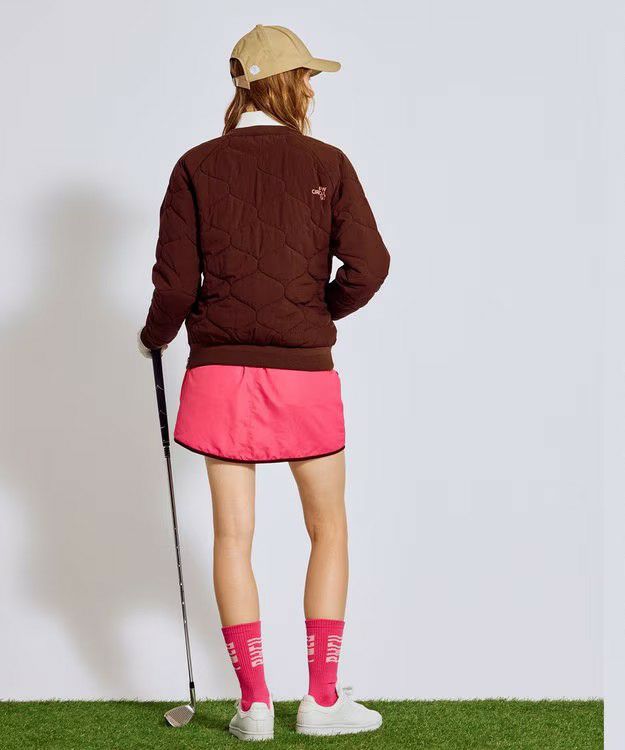 皮夹克女士PW CIRCULUS 2025秋冬新款高尔夫球服