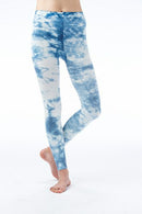 인디고 염색 압력 서포터/10 분 길이 레깅스