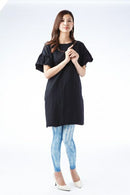 인디고 염색 압력 서포터/압축 레깅스