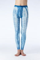 인디고 염색 압력 서포터/압축 레깅스