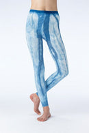 인디고 염색 압력 서포터/압축 레깅스