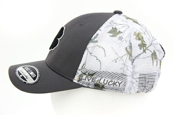 黑色三葉草日本正版 / 帽網帽 REAL TREE LUCK MESH #1 三葉草刺繡網印圖案大小可調高爾夫。