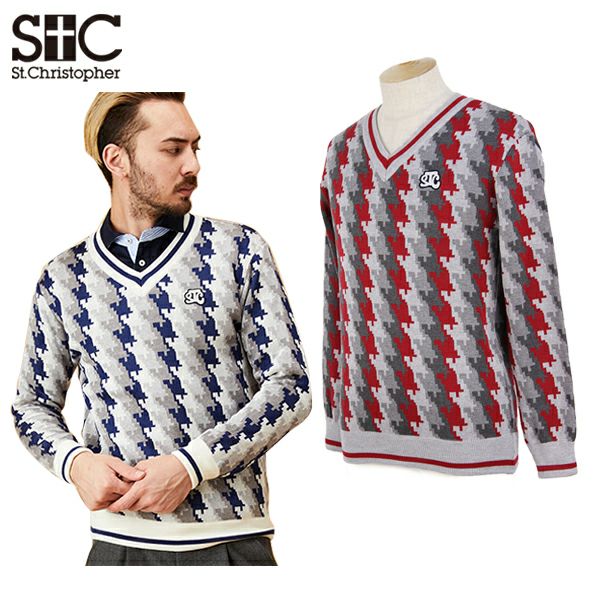 St. Christopher/V neck sweater