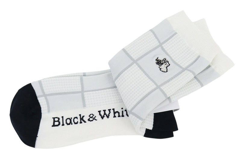 ソックス ブラック＆ホワイト Black＆White メンズ ゴルフ