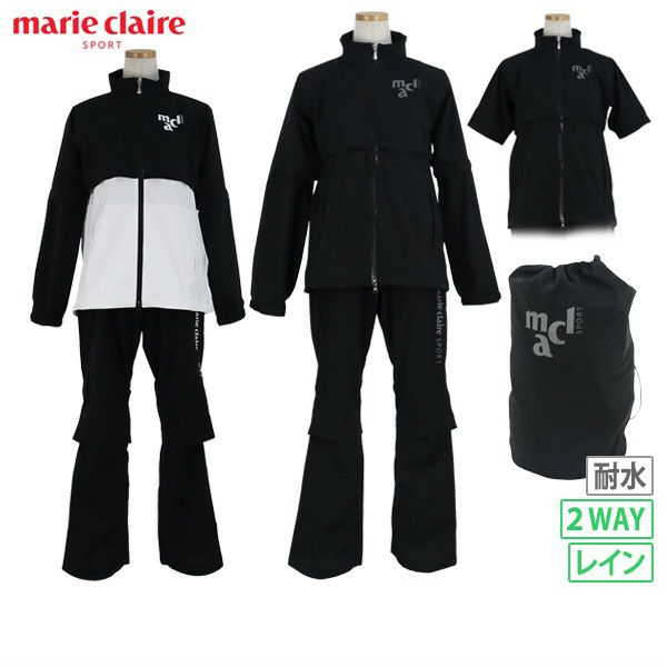 레인웨어 업 및 하단 세트 Mariclail Mari Claire 스포츠 숙녀 골프 착용