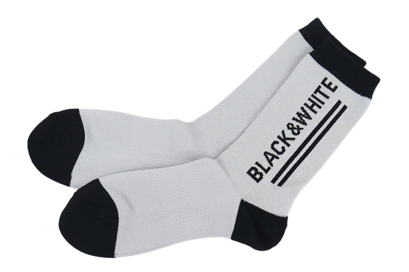 袜子黑白白线黑色和白色白线2023秋季 /冬季新高尔夫