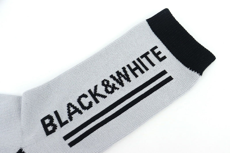 袜子黑白白线黑色和白色白线2023秋季 /冬季新高尔夫