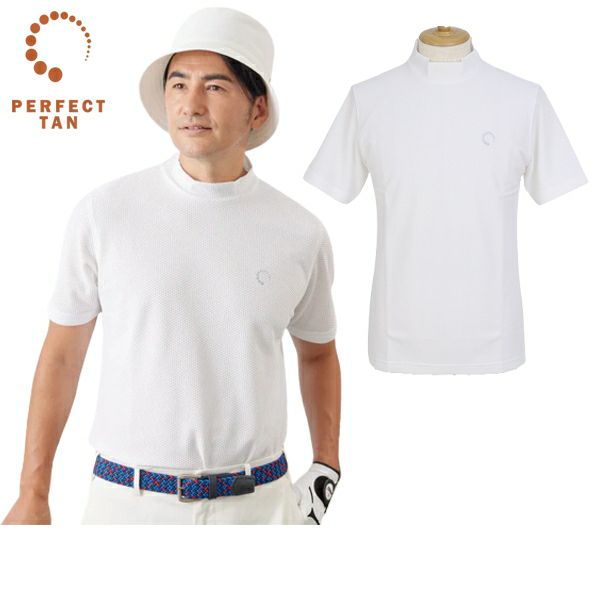Short -sleeved high -neck shirt Perfect tongue Perfect TAN 2023 Fall / Winter New Golf wear