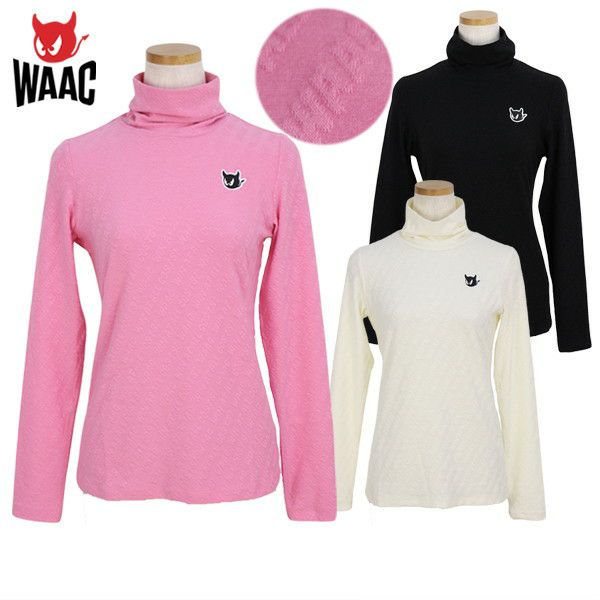 高领衬衫WAAC日本正品2023秋冬新款高尔夫服装