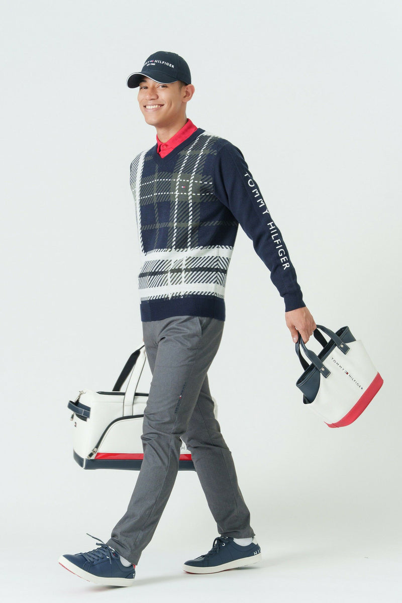 v-納克毛衣湯米·希爾菲格高爾夫湯米·希爾菲格高爾夫高爾夫日本正版2023年秋季 /冬季新高爾夫服裝