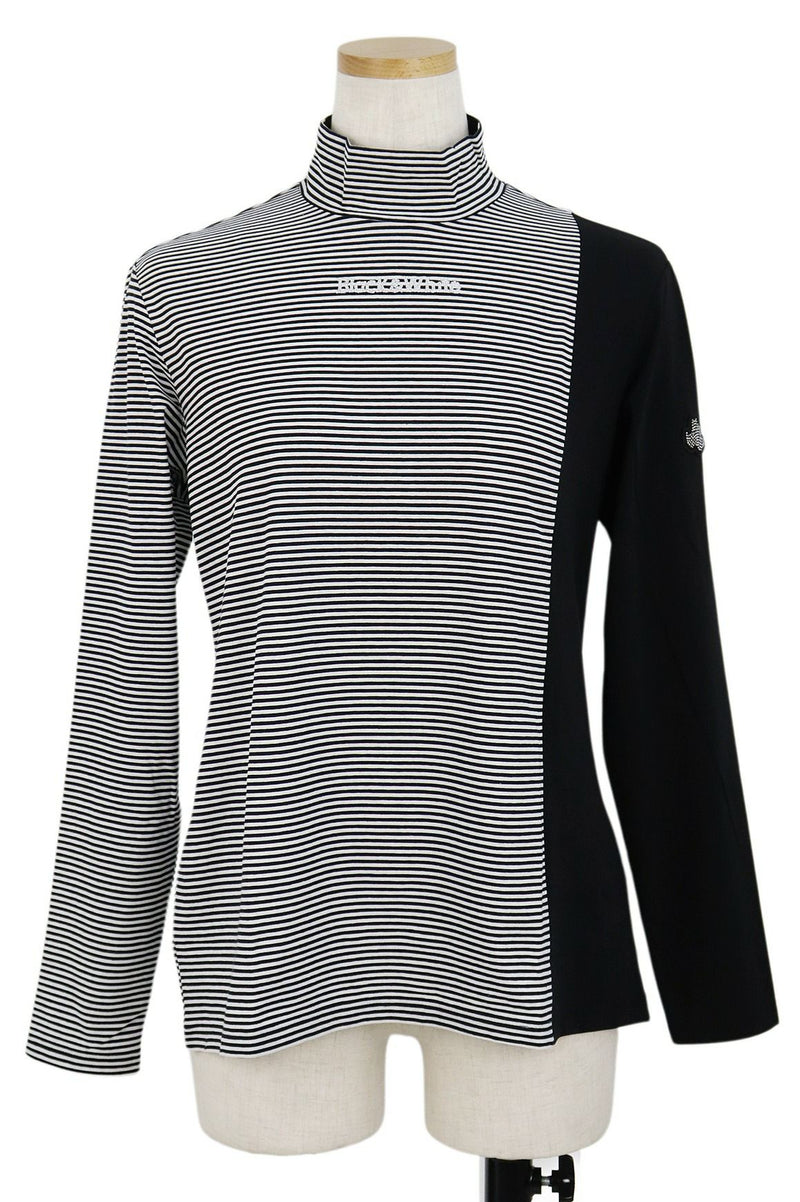 High Neck Shirt Ladies Black & White 2024 Spring / Summer Golf Wear