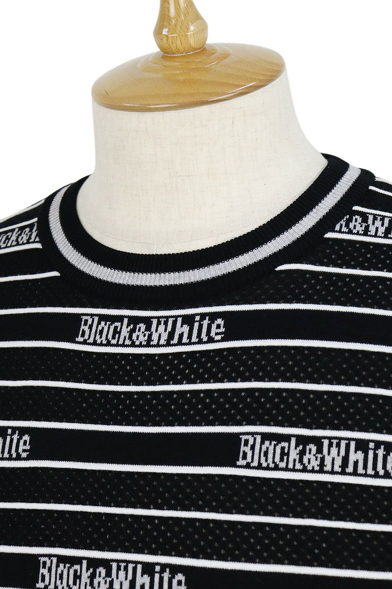 セーター メンズ ブラック＆ホワイト Black＆White 2024 春夏 新作 ゴルフウェア