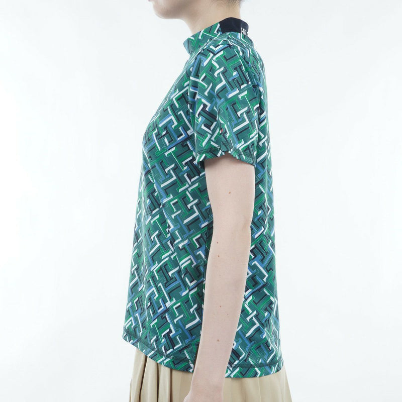 짧은 -Sleeved High -Uneck 셔츠 숙녀 Tommy Hillphiger 골프 Tommy Hilfiger 골프 일본 정품 봄 / 여름 새 골프 착용