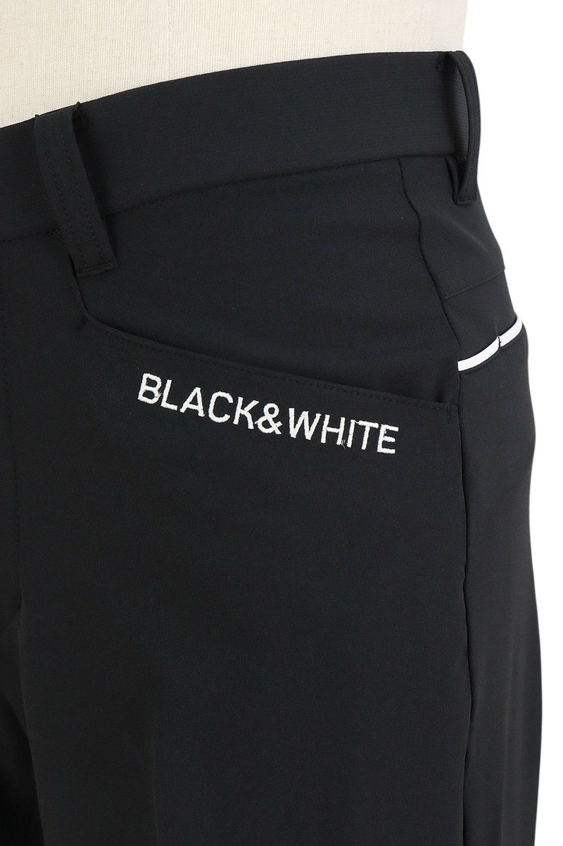 褲子男士黑白白線黑色和白色白線2024春季 /夏季新高爾夫服