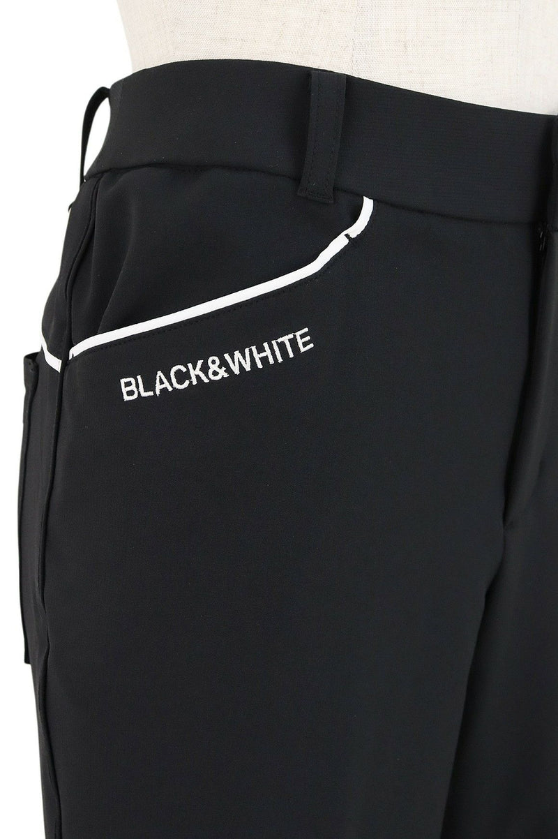 褲子女士黑白白線黑色和白色白線2024春季 /夏季新高爾夫服裝