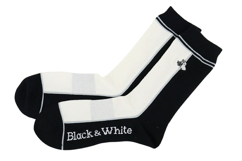 ソックス メンズ ブラック＆ホワイト Black＆White 2024 春夏 新作 ゴルフ