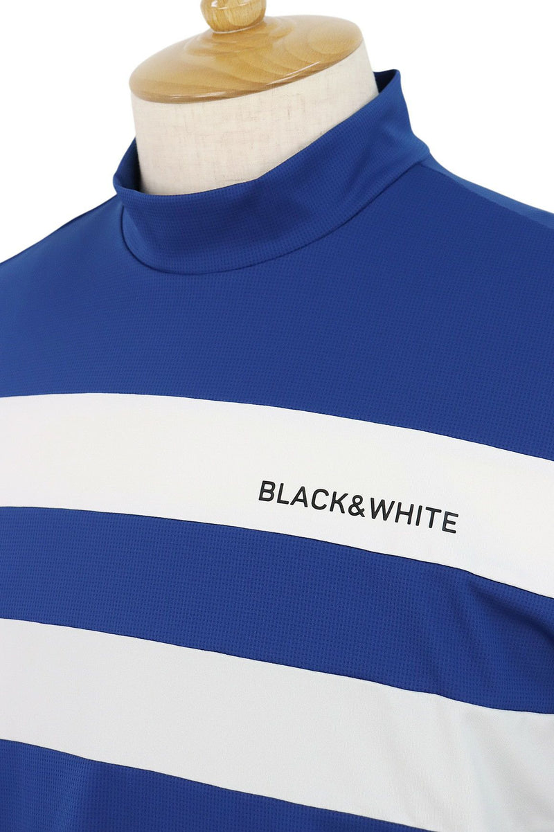 High Neck Shirt Men's Black & White White Line Black & White LINE 2024 Spring / Summer New Golf Wear