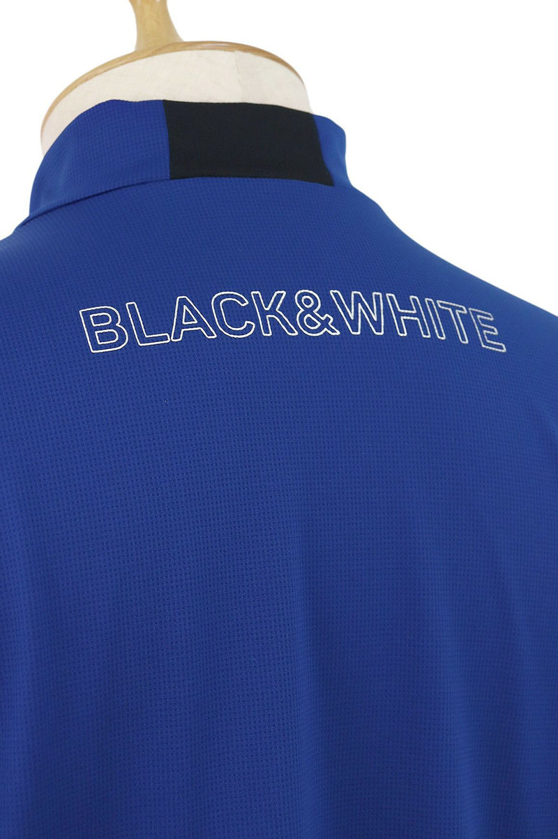 ハイネックシャツ メンズ ブラック＆ホワイト  ホワイトライン Black＆White WHITE Line 2024 春夏 新作 ゴルフウェア