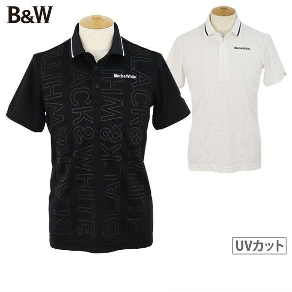 ポロシャツ メンズ ブラック＆ホワイト  ホワイトライン Black＆White WHITE Line 2024 春夏 新作 ゴルフウェア